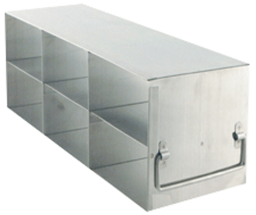 stainless steel laboratory freezer rack for 3 inch cryo boxes 6 boxes in a three deep by two high configuration 
