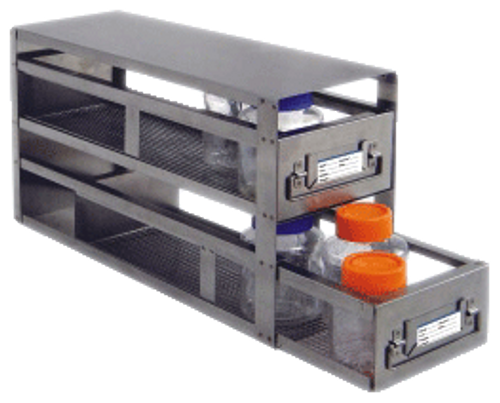 stainless steel laboratory freezer rack drawer for storage bottles 1 drawer short 