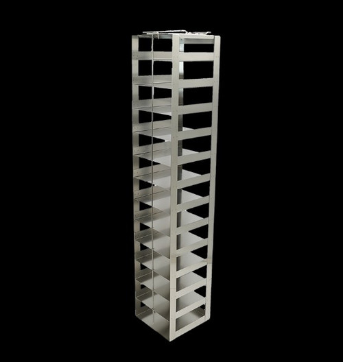 stainless steel vertical rack for chest freezer 2 boxes capacity 13 cryo boxes