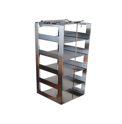 stainless steel laboratory vertical freezer rack for chest freezer 2 boxes capacity 5 cryo boxes 