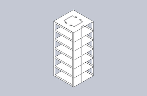 copy of laboratory vertical freezer rack for 2 boxes capacity 7 cryo boxes