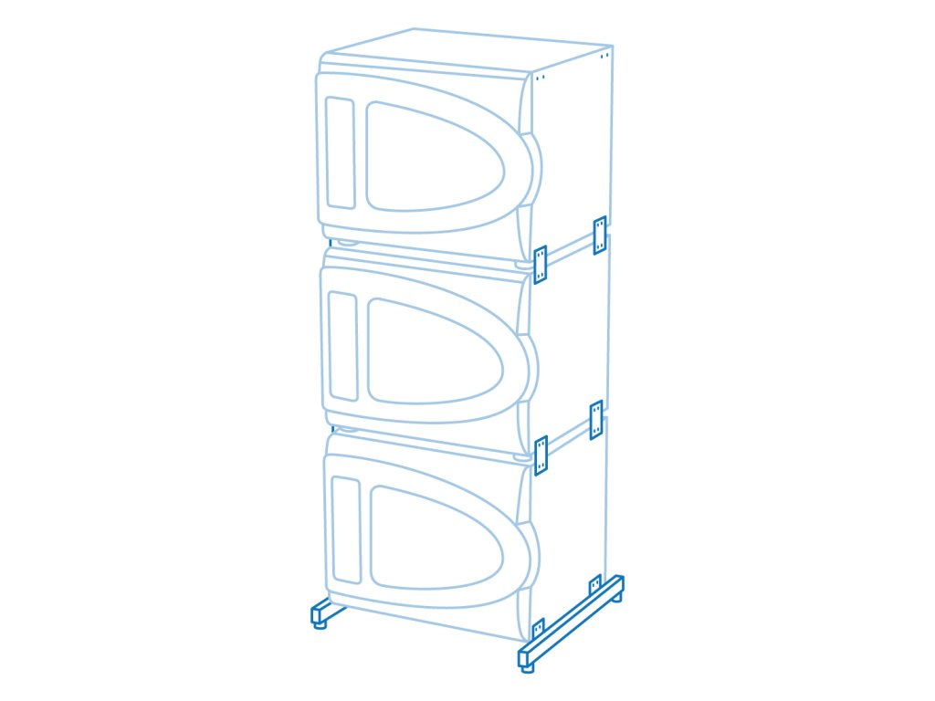 Stacking kit for 3× ES-20/80