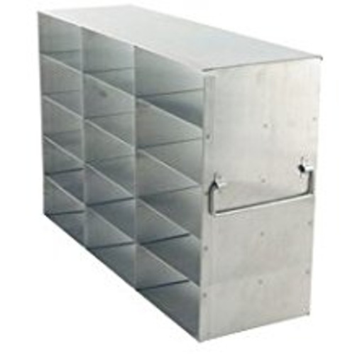[FR-2-15-100] laboratory freezer rack for 100 place plastic hinged lid cryo boxes 15 boxes 