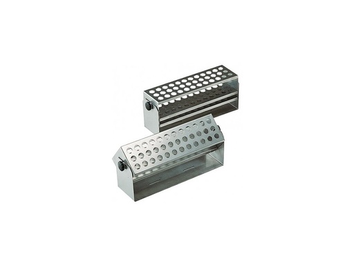 [lab-ks728] Test tube stand diameter 18 mm (stainless steel), 44 holes